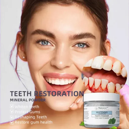 Natravor™Remineralizing & Whitening Tooth Powder Cool Mint