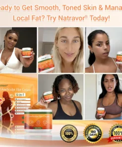 NATRAVOR® GlowSculpt Hot Cream | Weight & Fat Management, Anti-Cellulite, Edema Rescue, Stretch Mark Fading, Deep Hydration & Relaxing Aroma - 100% Natural Ingredients