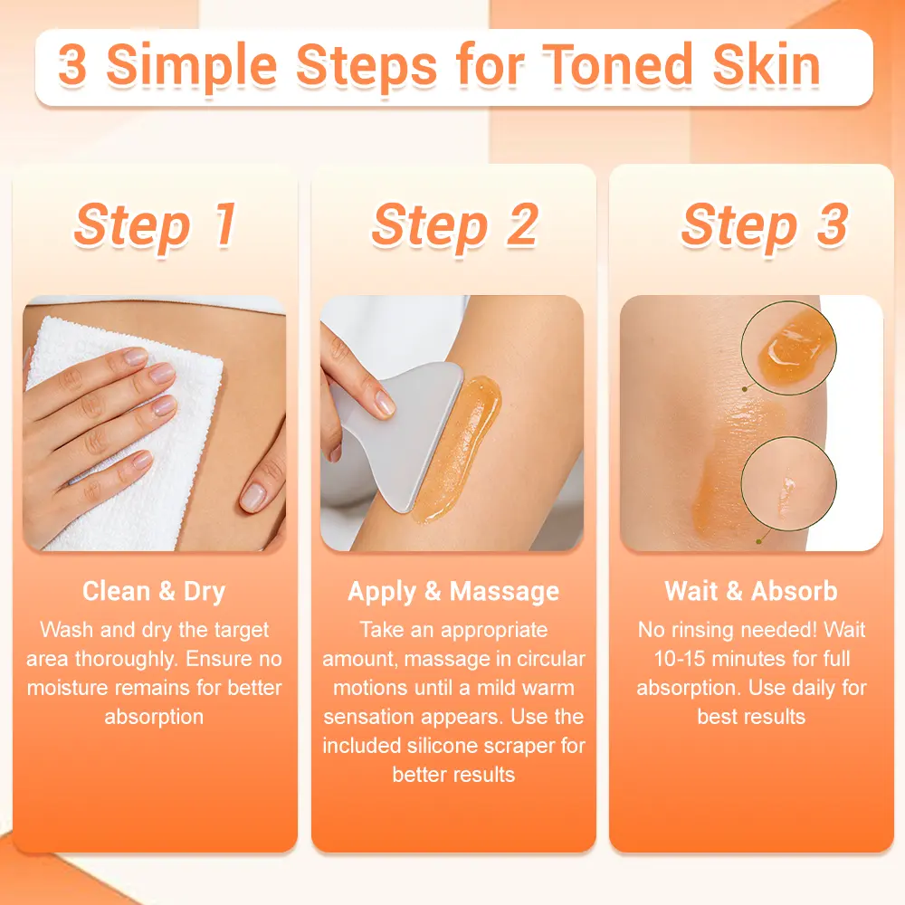 NATRAVOR® GlowSculpt Hot Cream Weight Fat Management, Anti-Cellulite, Edema Rescue, Stretch Mark Fading, Deep Hydration Relaxing Aroma - 100 Natural Ingredients