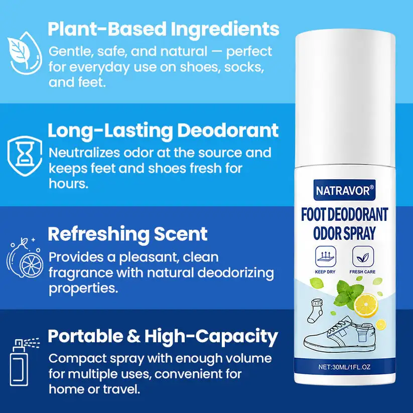 NATRAVOR® Foot Deodorant Odor Spray