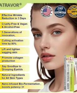 NATRAVOR® Skin Tightening & Vita-A Retinol Retinol shot Anti-Wrinkle Firming Tightening cream