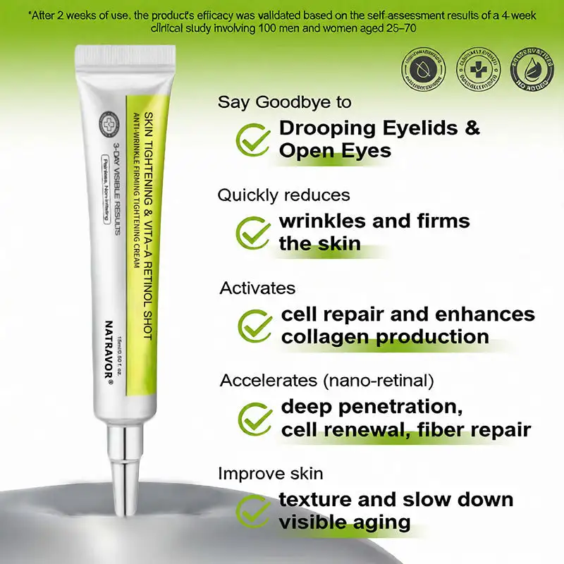 NATRAVOR® Skin Tightening & Vita-A Retinol Retinol shot Anti-Wrinkle Firming Tightening cream
