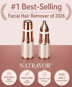 NATRAVOR® 2-in-1 Eyebrow & Facial Hair Trimmer