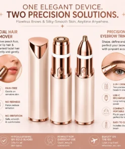 NATRAVOR® 2-in-1 Eyebrow & Facial Hair Trimmer