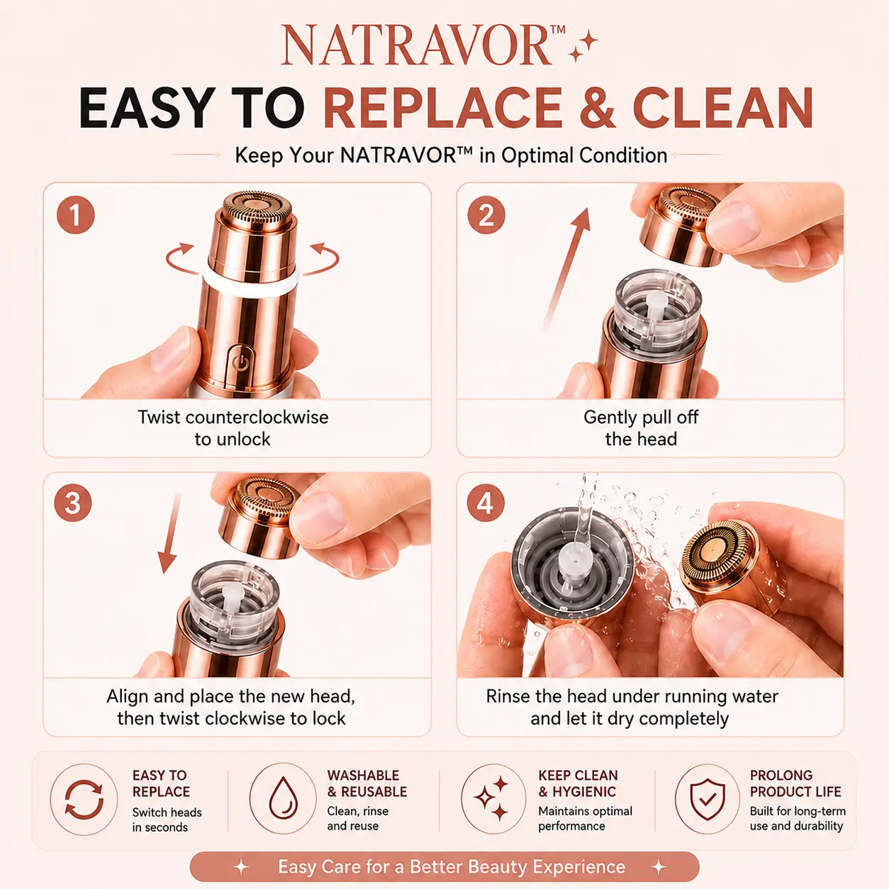 NATRAVOR® 2-in-1 Eyebrow & Facial Hair Trimmer