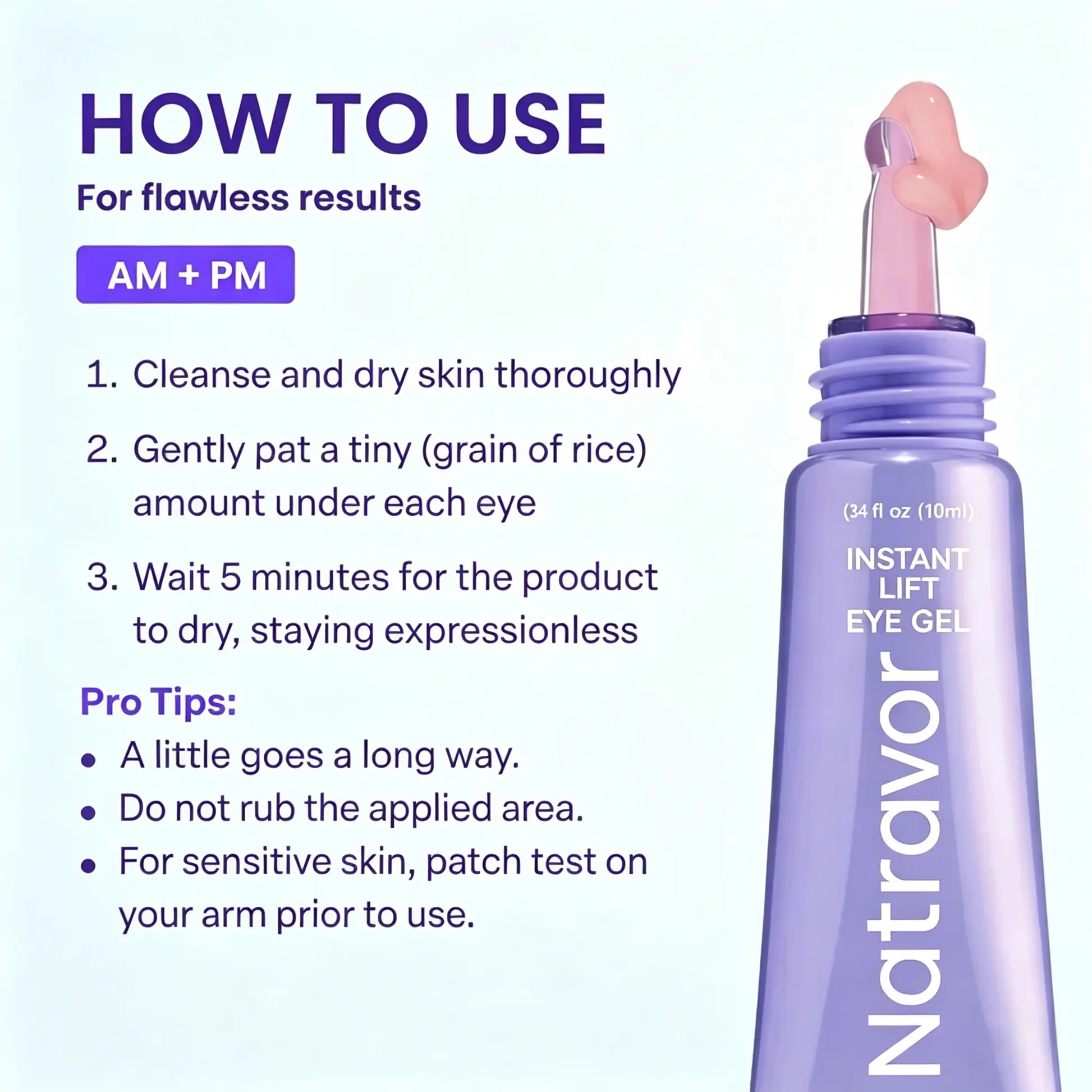 Natravor Instant Lift Eye Gel – Smooth Wrinkles & Reduce the Look of Under-Eye Bags