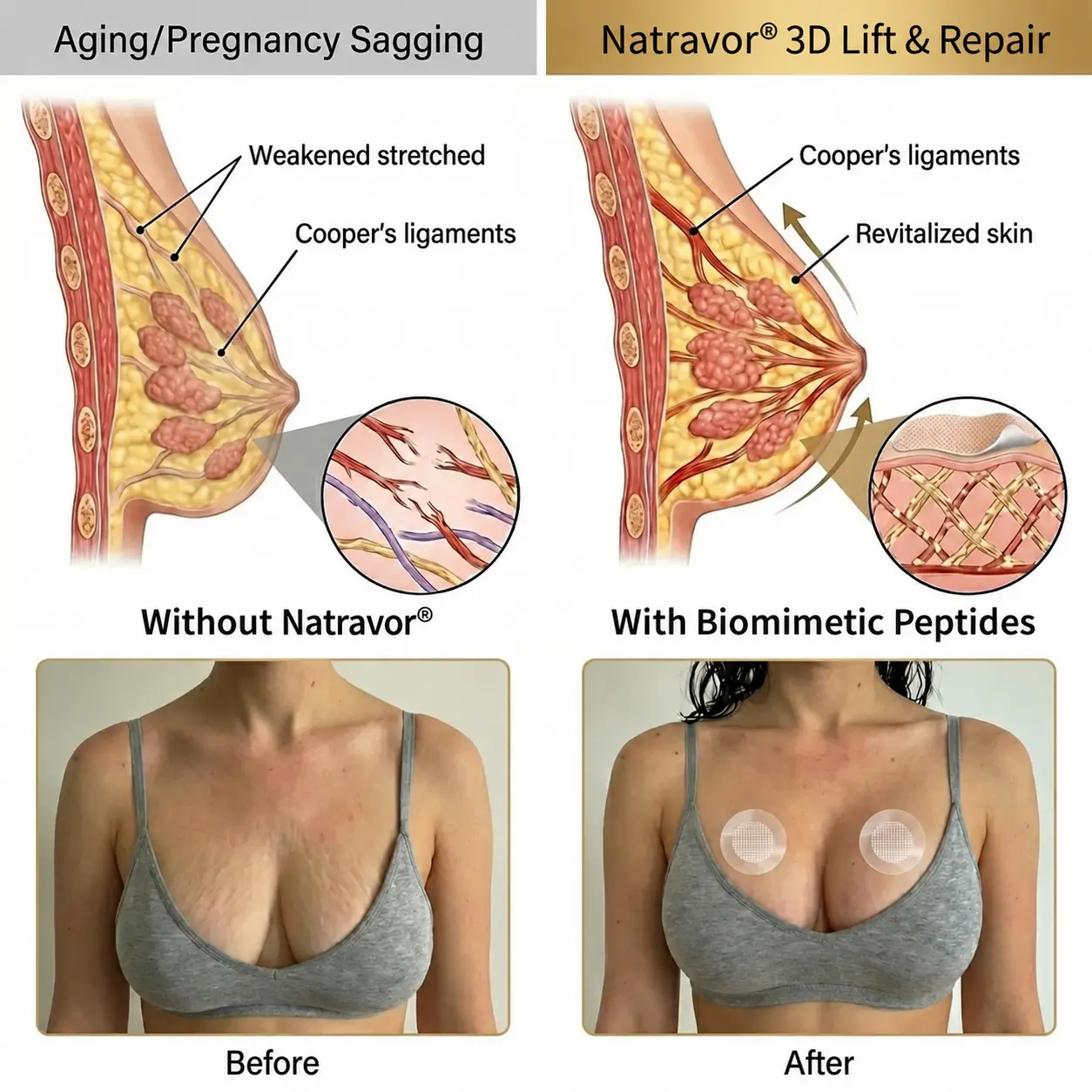 Natravor Targeted Breast Enhancement Advanced Nano-Microneedle Patches