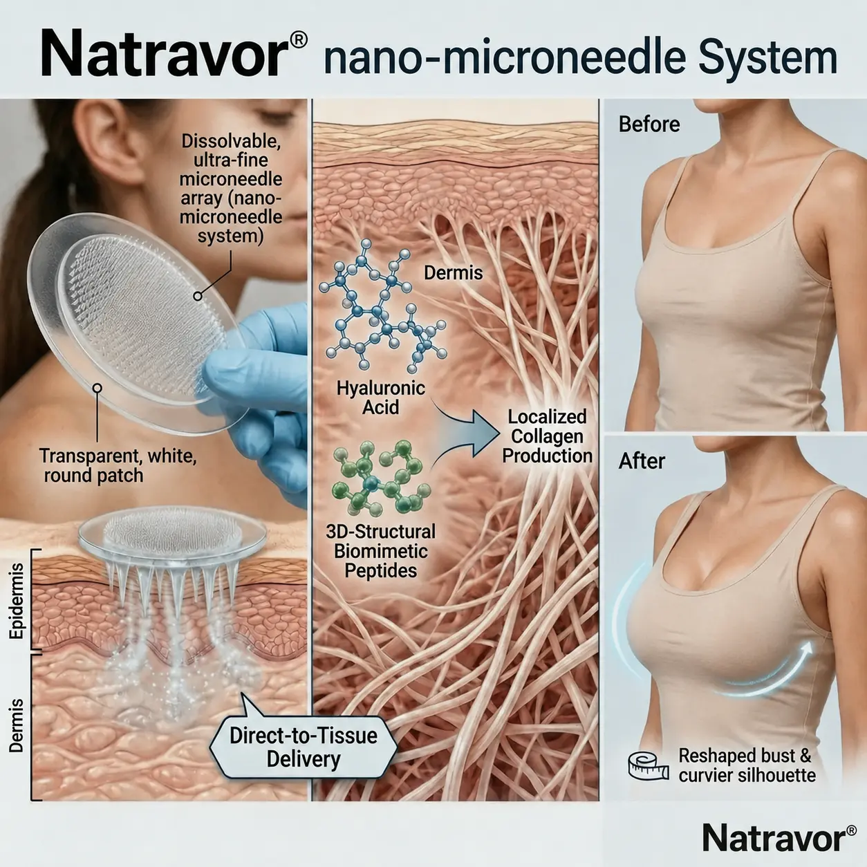 Natravor Targeted Breast Enhancement Advanced Nano-Microneedle Patches