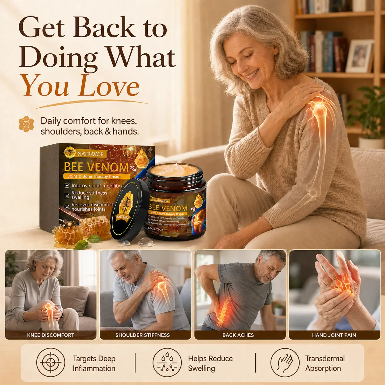 NATRAVOR® Bee Venom Joint & Muscle Relief Cream