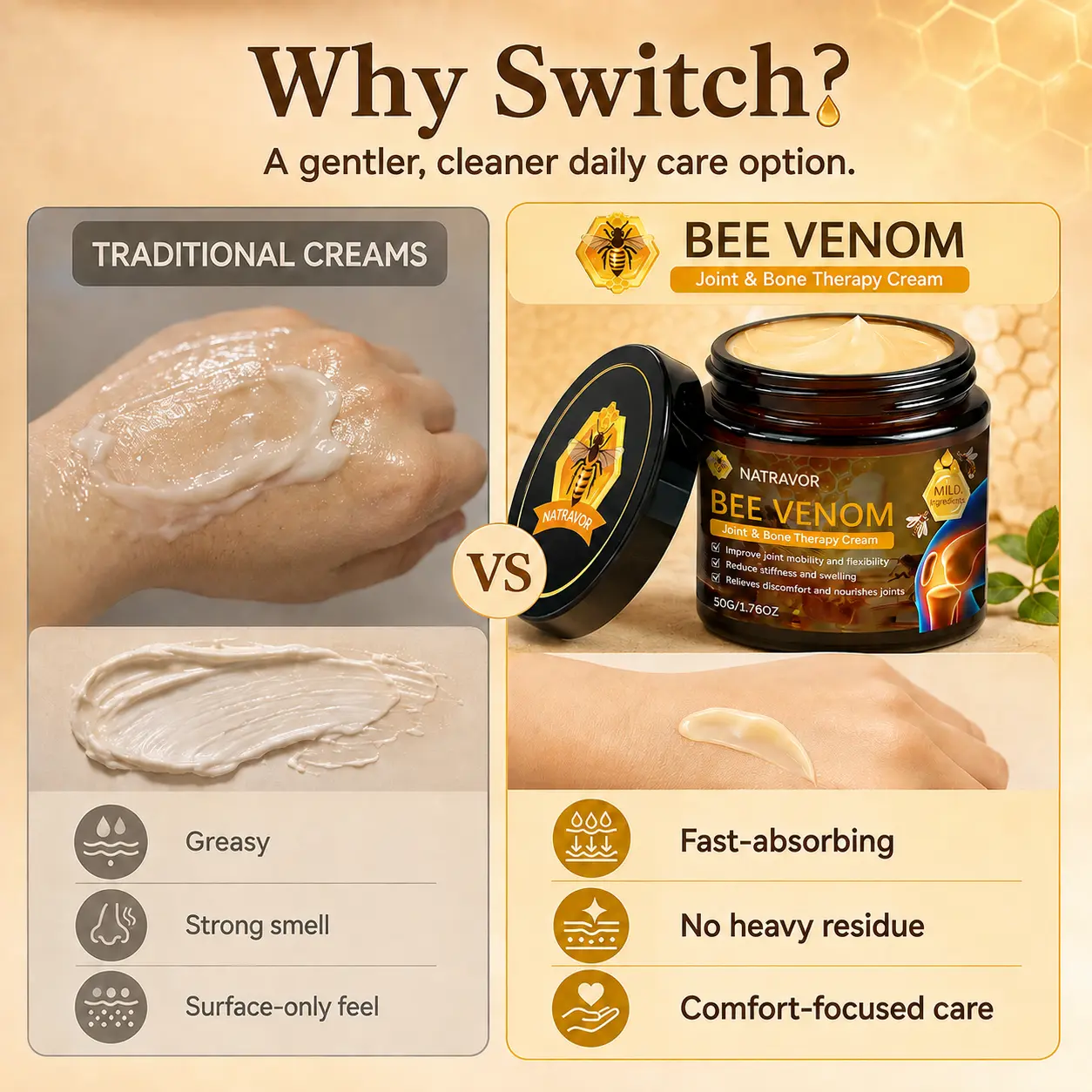 NATRAVOR® Bee Venom Joint & Muscle Relief Cream