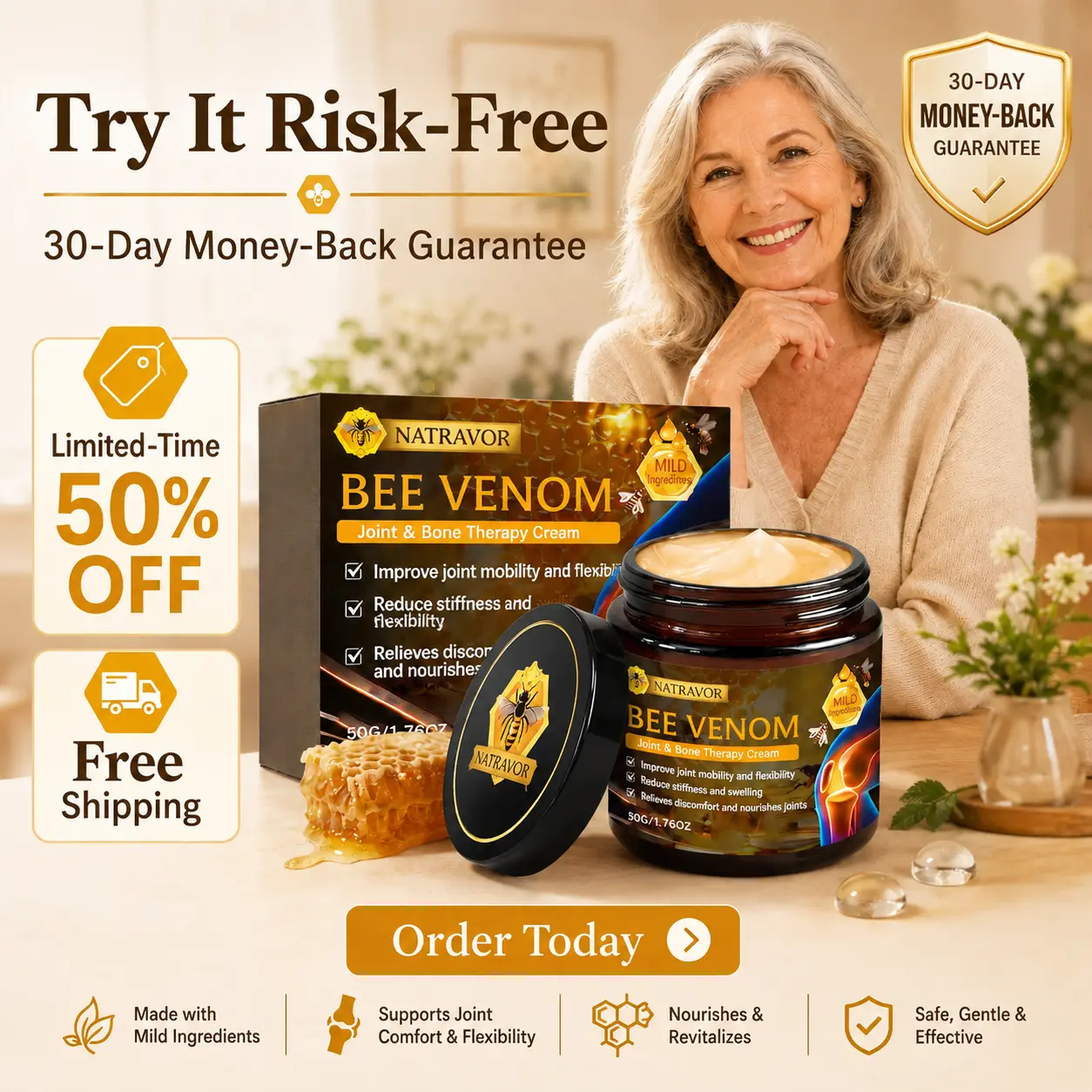 NATRAVOR® Bee Venom Joint & Muscle Relief Cream