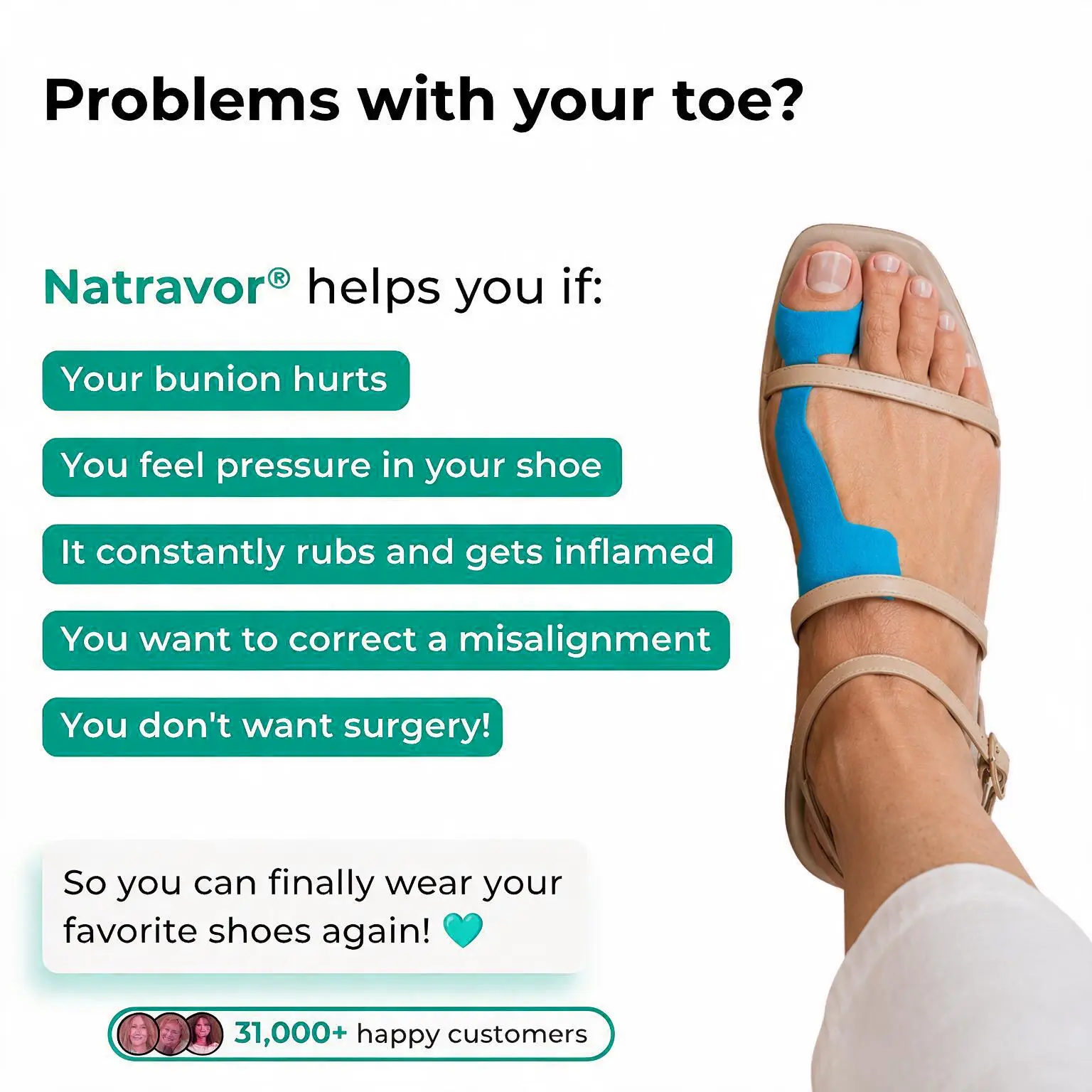 Natravor® Relief Botanical Bunion Comfort Patcht