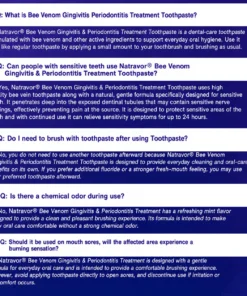 𝐍𝐚𝐭𝐫𝐚𝐯𝐨𝐫® VioCore Bee Venom Gingivitis & Periodontitis Treatment Toothpaste