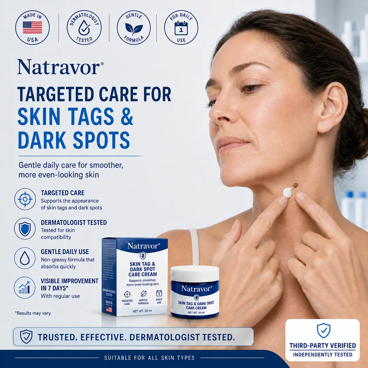 Natravor® Targeted Care Cream for Skin Tags & Dark Spots